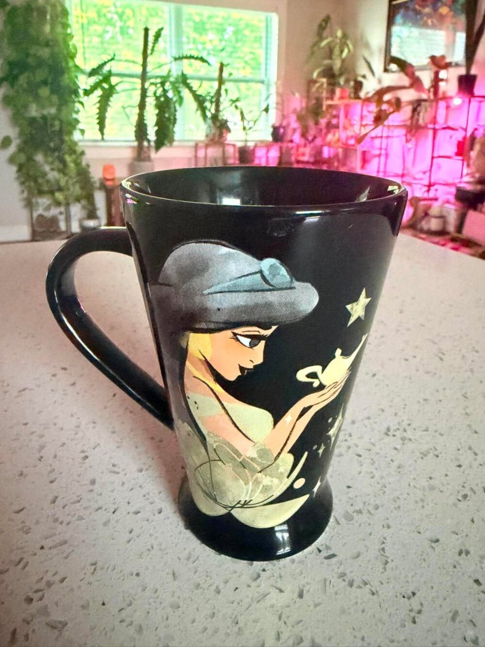 Disney Princess Jasmine Halloween Latte Mug Black Stoneware Coffee Cup 8 oz - Picture 3 of 5